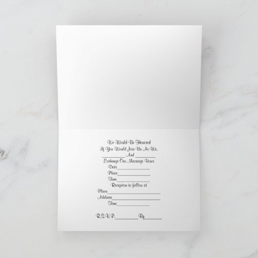 Einladung Hochzeitsfeier, einfach verlinkte Golden (Innenseite)