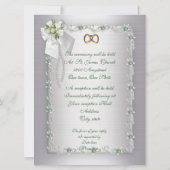 Einladung Hochzeitsfeier elegante weiße Großformat (Rückseite)