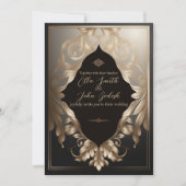 Einladung Hochzeitsfeiern Editable Luxusdesigns (Vorderseite)