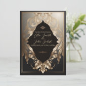 Einladung Hochzeitsfeiern Editable Luxusdesigns (Stehend Vorderseite)