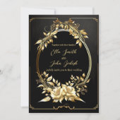 Einladung Hochzeitsfeiern Editable Luxusdesigns (Vorderseite)