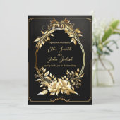 Einladung Hochzeitsfeiern Editable Luxusdesigns (Stehend Vorderseite)