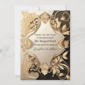 Einladung Hochzeitsfeiern Editable Luxusdesigns (Rückseite)