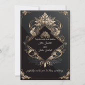 Einladung Hochzeitsfeiern Editable Luxusdesigns (Vorderseite)