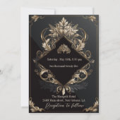 Einladung Hochzeitsfeiern Editable Luxusdesigns (Rückseite)