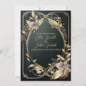 Einladung Hochzeitsfeiern Editable Luxusdesigns (Vorderseite)