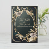 Einladung Hochzeitsfeiern Editable Luxusdesigns (Stehend Vorderseite)