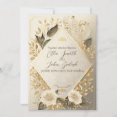 Einladung Hochzeitsfeiern Editable Luxusdesigns (Vorderseite)