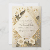 Einladung Hochzeitsfeiern Editable Luxusdesigns (Rückseite)