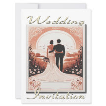 Einladung Hochzeitskuppel mit Blick auf die Landsc