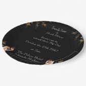 Einladung Hochzeitslayout kann personalisiert werd Pappteller (Schrägansicht)