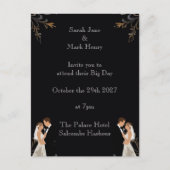 Einladung Hochzeitslayout kann personalisiert werd Postkarte (Vorderseite)