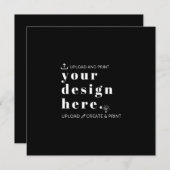 Einladung Ihres Design Upload Square (Vorne/Hinten)