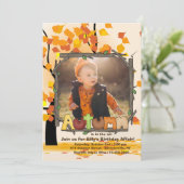 Einladung im Herbst-Foto (Stehend Vorderseite)