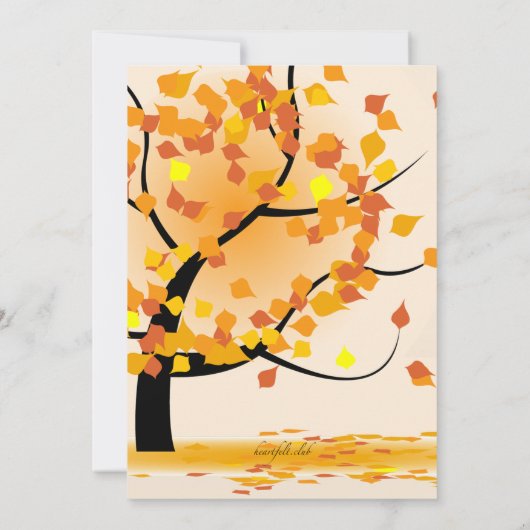 Einladung im Herbst-Foto (Rückseite)