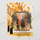 Einladung im Herbst-Foto (Vorne/Hinten)