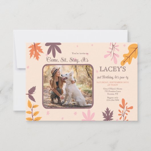 Einladung im Herbst-Foto (Vorderseite)