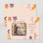 Einladung im Herbst-Foto (Vorne/Hinten)