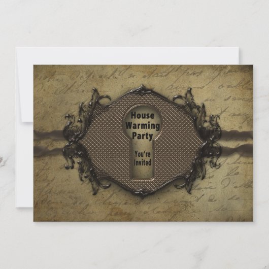 EINLADUNG IM offenen Haus - KEYHOLE/KEY-EINGANG (Vorderseite)