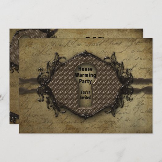 EINLADUNG IM offenen Haus - KEYHOLE/KEY-EINGANG (Vorne/Hinten)