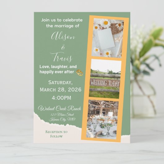 EINLADUNG IM RANCHSTIL (Stehend Vorderseite)