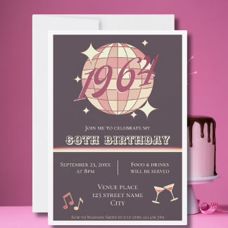 Einladung im Retro-Look zum 61. Geburtstag 1964 in