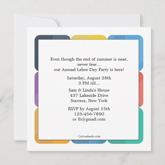 Einladung im Sommer (Rückseite)