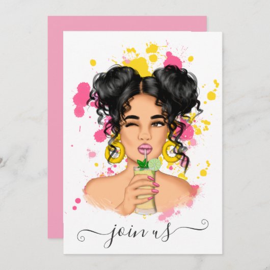 Einladung im Sommer Junggeselinnen-Abschied (Vorne/Hinten)