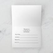 Einladung in Blau mit Moschee Moon Stars (Innenseite)