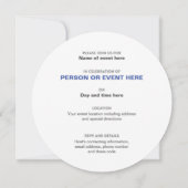 Einladung in Blau und Weiß (Rückseite)