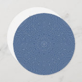 Einladung in Blau und Weiß (Vorne/Hinten)