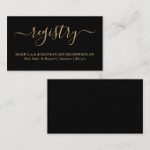 Einladung in die schwarze und goldene Registrierun (Vorne/Hinten)