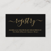 Einladung in die schwarze und goldene Registrierun (Vorderseite)