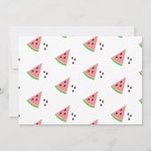 Einladung in einem Melon zum ersten Geburtstag (Rückseite)