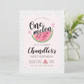 Einladung in einem Melon zum Geburtstag (Stehend Vorderseite)