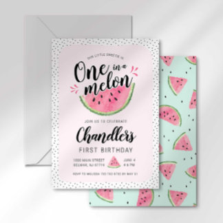 Einladung in einem Melon zum Geburtstag