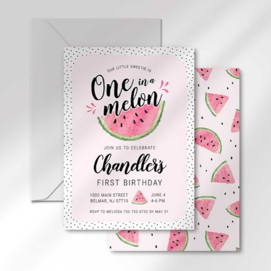 Einladung in einem Melon zum Geburtstag