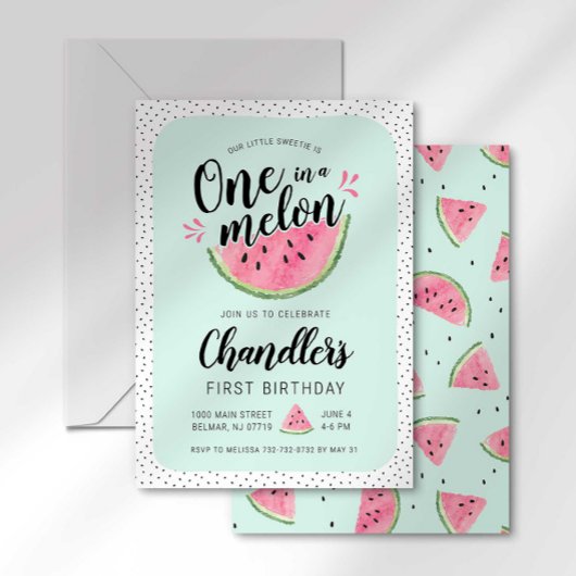 Einladung in einem Melon zum Geburtstag