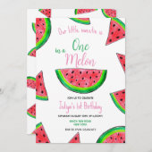 Einladung in einer Melone 1. Geburtstag (Vorne/Hinten)