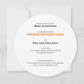 Einladung in Gold und Weiß (Rückseite)