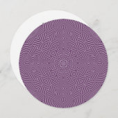 Einladung in Lila und weiß (Vorne/Hinten)