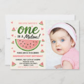 Einladung in Melon zum ersten Geburtstag (Vorderseite)