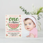Einladung in Melon zum ersten Geburtstag (Stehend Vorderseite)