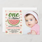 Einladung in Melon zum ersten Geburtstag (Vorne/Hinten)