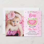 Einladung in Melon zum ersten Geburtstag (Vorderseite)