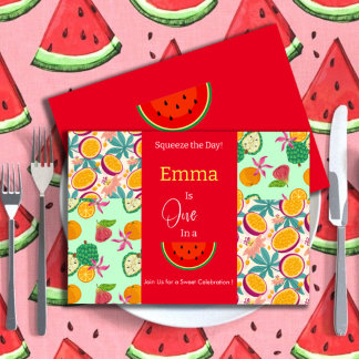 Einladung in Melon zum ersten Geburtstag