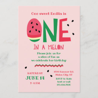 Einladung in Melon zum ersten Geburtstag