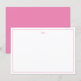 Einladung in Mit Monogramm Rosa und Weiß