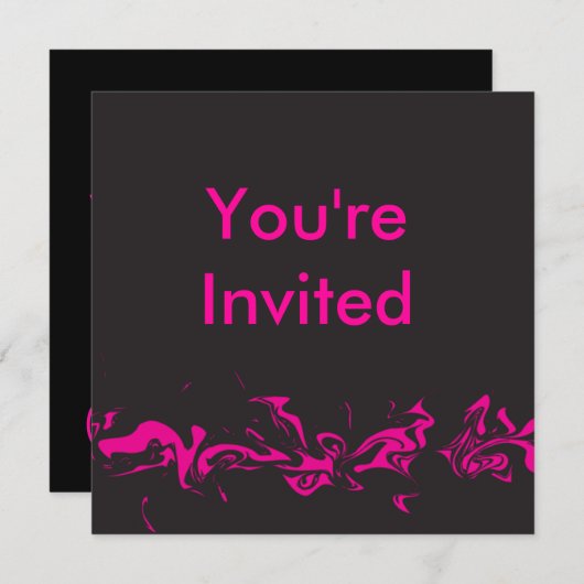 Einladung in Rosa (Vorne/Hinten)