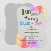 Einladung in Rosa oder Blau (Vorne/Hinten)